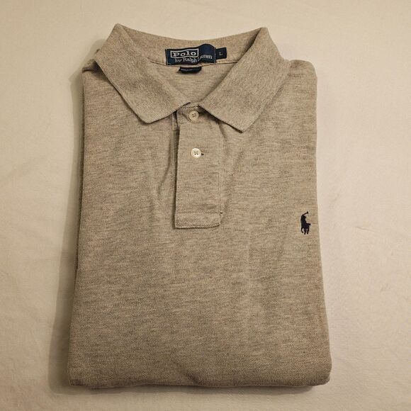 Vintage Late 90's Polo by Ralph Lauren 100% Pique Cotton Rugby Sweater US Size L - Picture 7 of 10